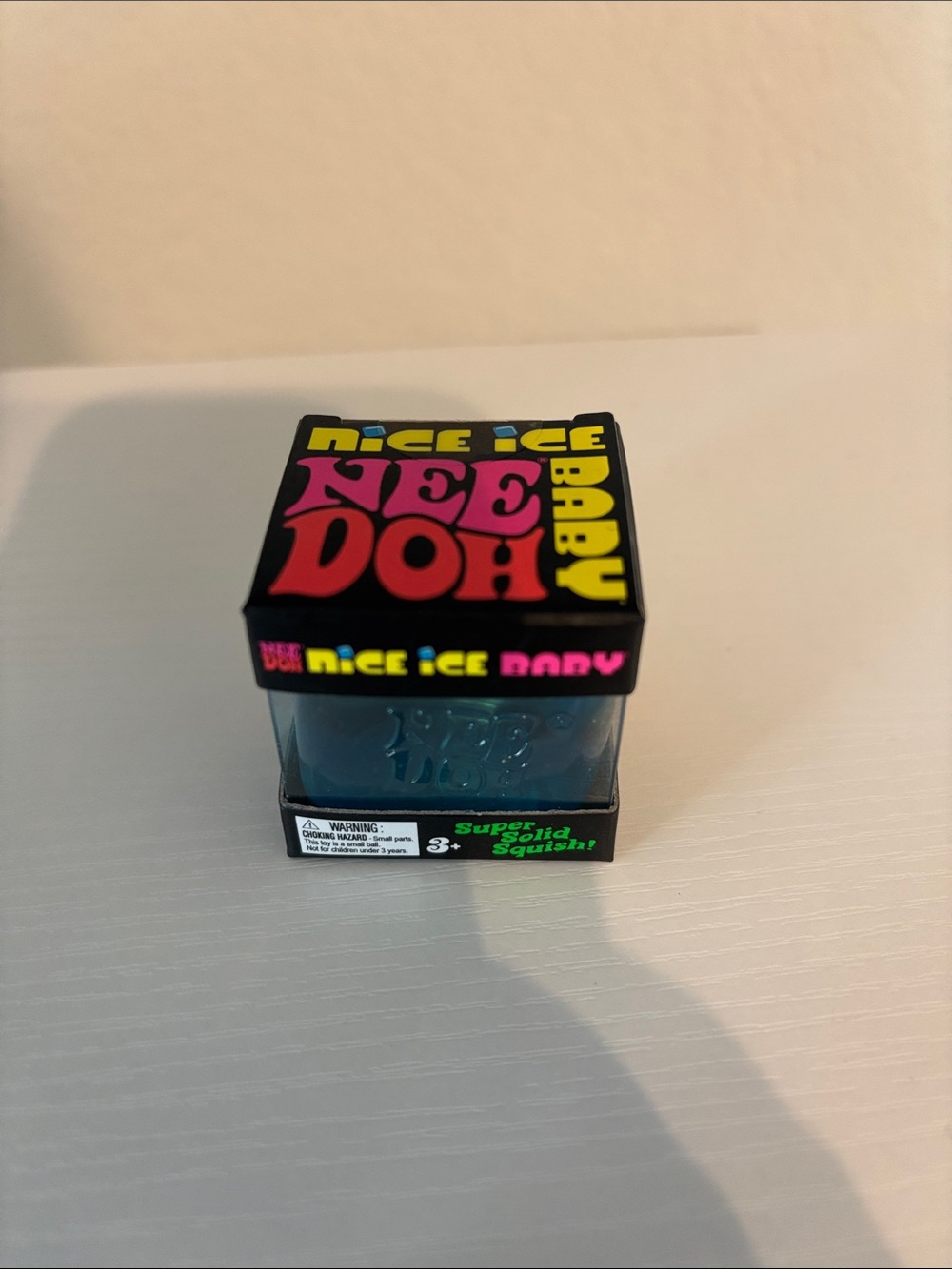 NIB Authentic NeeDoh Nice Ice Baby Blue Super Solid Squish Toy